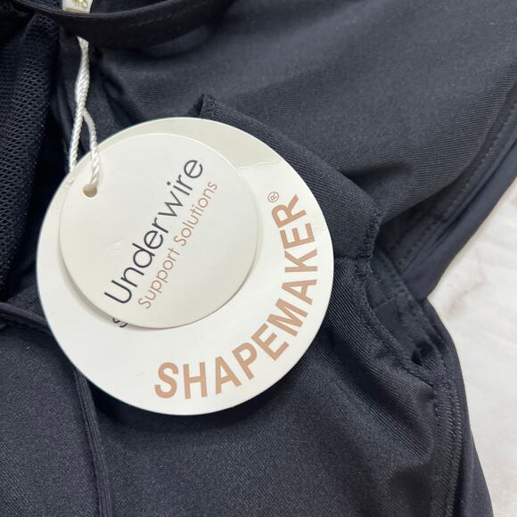 Contours Coco Reef Black Mesh One Piece Swimsuit Size 12 36 C/D Underwire New - Picture 8 of 9